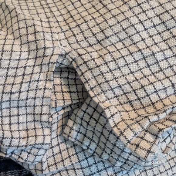 notPERFECTLINEN Checkered Linen Top - Picture 3 of 4